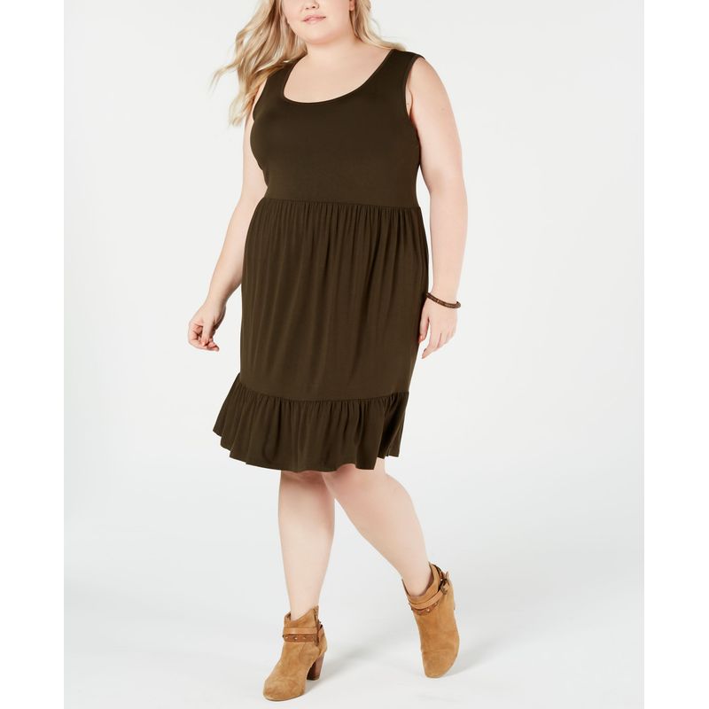 Style & Co Plus Size Ruffle Hem Sleeveless Dress